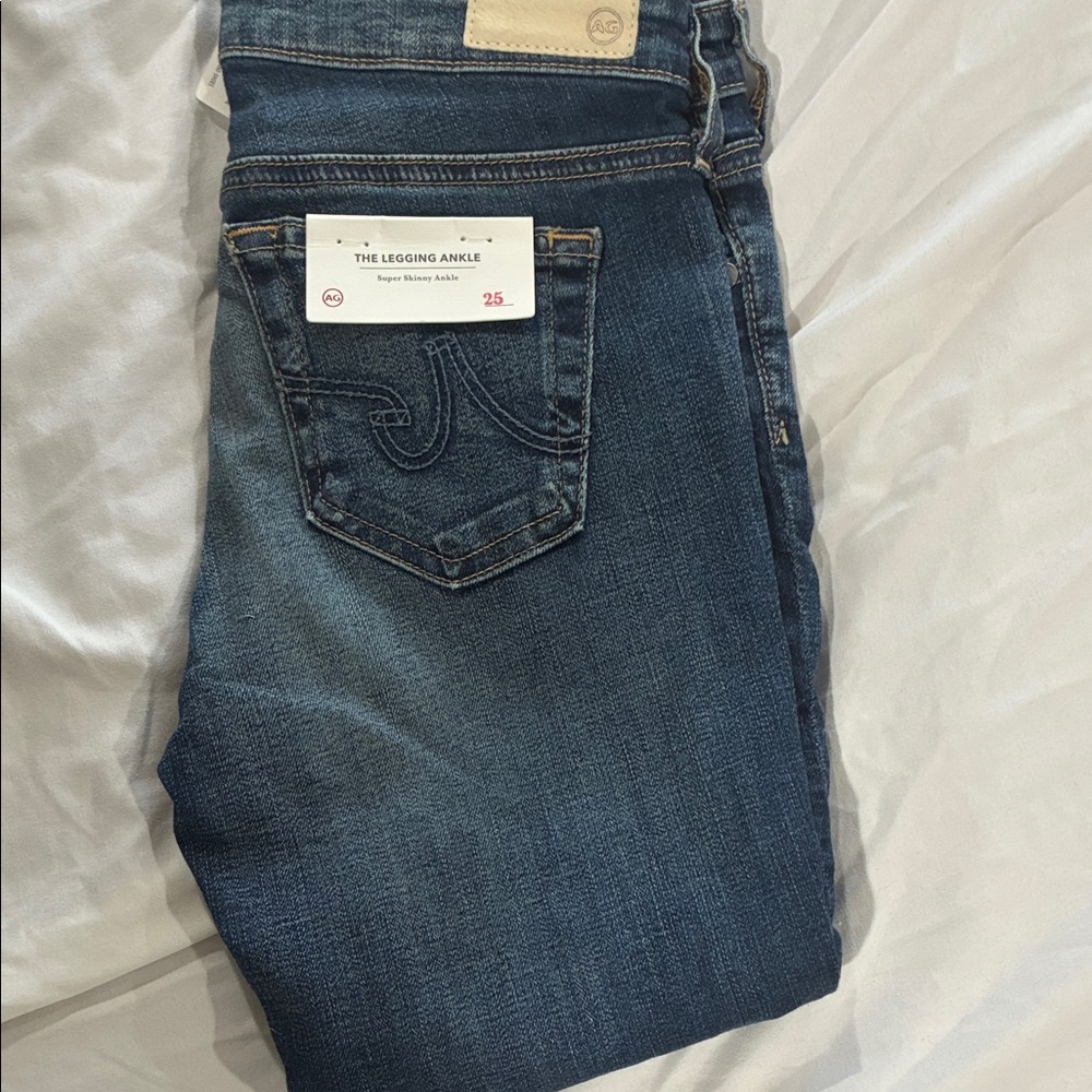 AG Adriano Goldschmied Dark Blue Ankle Jeans